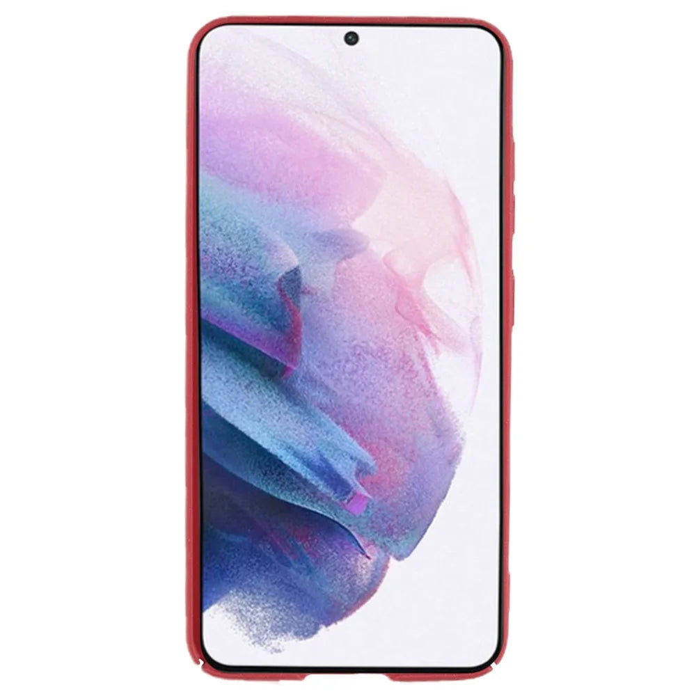 For Samsung Galaxy S21 4G / 5G Drop Resistant Hard PC Phone Case Matte Texture Phone Cover - Wine Red - 3