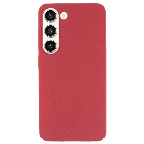 For Samsung Galaxy S23 Matte Hard PC Phone Case Scratch-resistant Phone Cover - Wine Red - 1