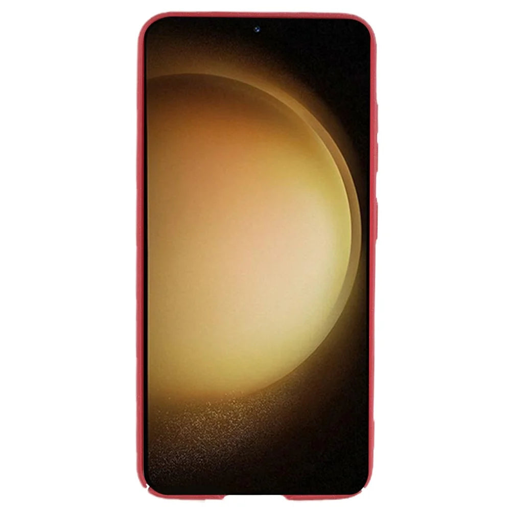 For Samsung Galaxy S23 Matte Hard PC Phone Case Scratch-resistant Phone Cover - Wine Red - 3