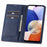 LC.IMEEKE For Samsung Galaxy A14 4G / 5G PU Leather Flip Wallet Case RFID Blocking Stand Phone Cover - Blue - 2