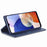 LC.IMEEKE For Samsung Galaxy A14 4G / 5G PU Leather Flip Wallet Case RFID Blocking Stand Phone Cover - Blue - 3