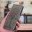 For Samsung Galaxy A54 5G PU Leather Wallet Phone Case Deer Tree Pattern Stand Cover - Grey - 5