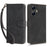 For Realme C55 4G / Narzo N55 4G RFID Blocking PU Leather Phone Case Stand Phone Wallet Cover with Strap - Black - 1