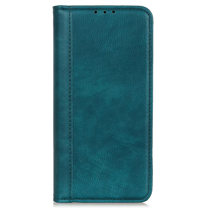 For Sony Xperia 1 V Litchi Texture Phone Case Split Leather Wallet Smartphone Stand Cover - Green - 7