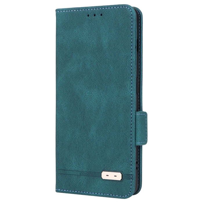 For OnePlus Ace 2 5G / 11R 5G Anti-scratch Magnetic PU Leather Anti-drop Case Hardware Decor Wallet Stand Shell - Blue - 5