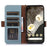 For Google Pixel 7a Wallet Stand Phone Cover RFID Blocking Genuine Cow Leather Phone Case - Blue - 4