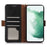 For Samsung Galaxy M14 5G Case RFID Blocking Genuine Cowhide Leather Wallet Phone Cover - Black - 2