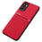 Shockproof Shell for Samsung Galaxy A54 5G Phone Case Lines Imprinted PU Leather TPU Cover - Red - 1