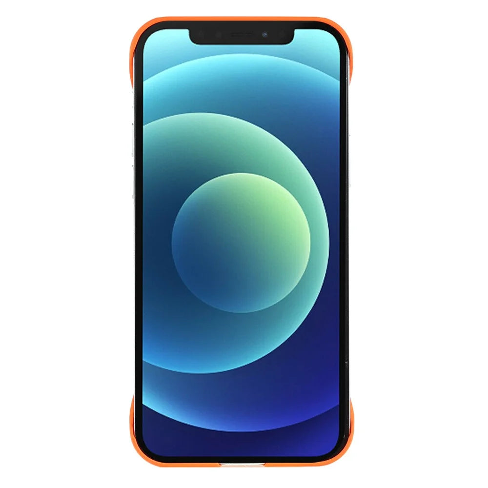 For iPhone 12 mini 5.4 inch Frameless Half Cover Protective Skin-touch Hard PC Mobail Phone Case - Orange - 3