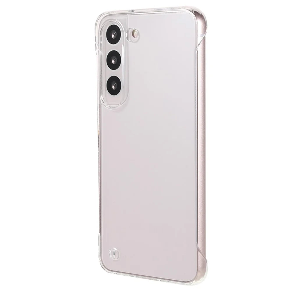 For Samsung Galaxy S23 Frameless Hard PC Anti-drop Phone Case Clear Cell Phone Back Cover - 1