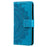 For Samsung Galaxy M14 5G Wallet Stand Flip Cover Mandala Flower Pattern Leather Phone Case - Blue - 5