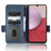 For Samsung Galaxy A24 4G (162.1 x 77.6 x 8.3mm) Leather Phone Case Imprinted Triangle Anti-Fall Wallet Phone Cover - Blue - 2