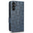 For Samsung Galaxy A24 4G (162.1 x 77.6 x 8.3mm) Leather Phone Case Imprinted Triangle Anti-Fall Wallet Phone Cover - Blue - 7