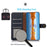 KHAZNEH For Google Pixel 7a RFID Blocking Wallet Phone Shell Genuine Cow Leather Stand Cover - Blue - 5