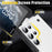 For Samsung Galaxy S23 Ultra Drop Protective Cover Soft TPU Hard PC Shockproof Kickstand Phone Case - White / Black - 3