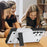 For Samsung Galaxy S23 Ultra Drop Protective Cover Soft TPU Hard PC Shockproof Kickstand Phone Case - White / Black - 7
