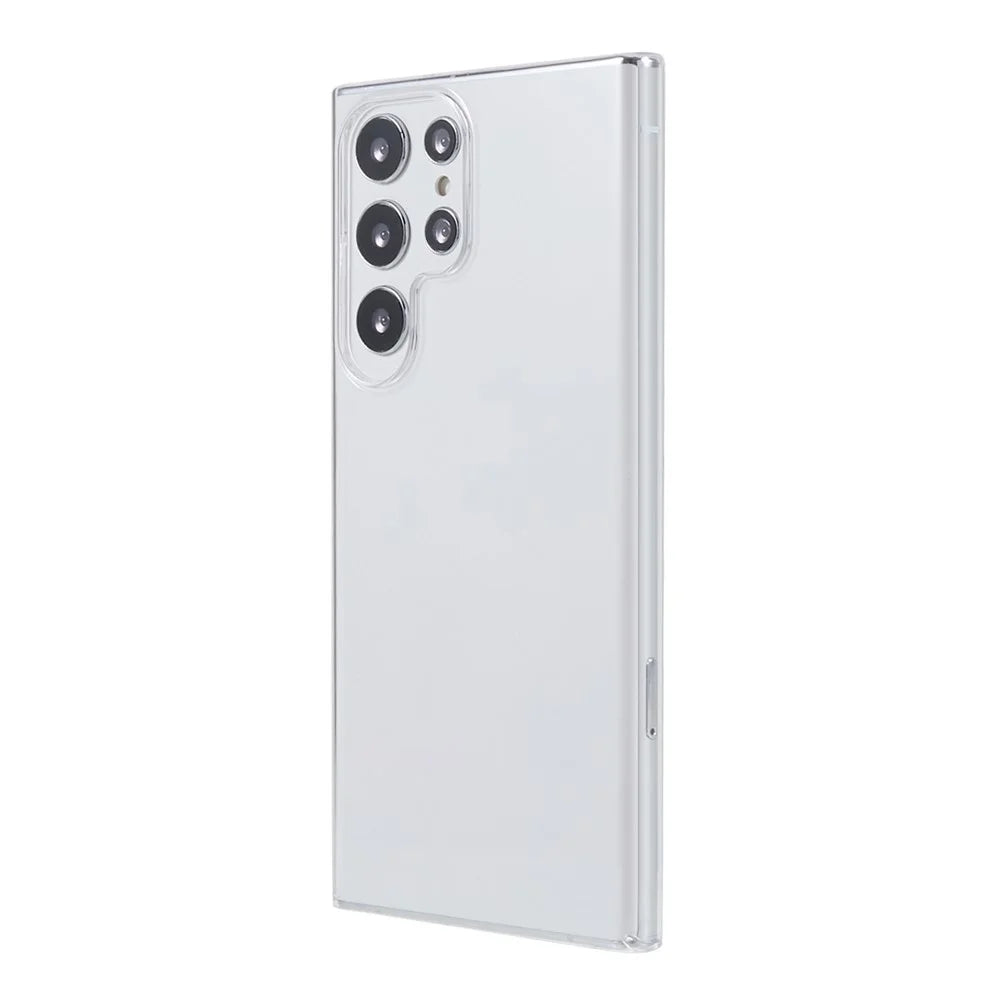 For Samsung Galaxy S23 Ultra Transparent PC Phone Back Cover Anti-drop Smartphone Case - 1