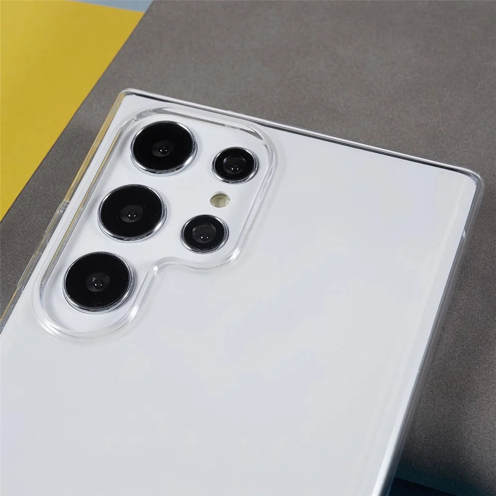 For Samsung Galaxy S23 Ultra Transparent PC Phone Back Cover Anti-drop Smartphone Case - 6