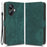For Realme 10 Pro+ 5G RFID Blocking Wallet Phone Case PU Leather Stand Flip Cover with Strap - Green - 1
