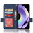 For Realme 10 Pro 5G PU Leather Wallet Phone Case Stand Litchi Texture Shockproof Protective Cover - Dark Blue - 2