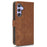 For Samsung Galaxy A54 5G RFID Blocking Wallet Case PU Leather Stand Magnetic Phone Cover with Strap - Brown - 5