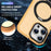For iPhone 13 Pro 6.1 inch Magnetic Phone Case Compatible with MagSafe PC+TPU Ring Kickstand Cover - Orange - 2