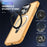 For iPhone 13 Pro 6.1 inch Magnetic Phone Case Compatible with MagSafe PC+TPU Ring Kickstand Cover - Orange - 5