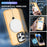 For iPhone 14 Pro Max Magnetic Ring Kickstand Phone Cover PC+TPU Phone Cover Compatible with MagSafe - Orange - 3