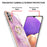 For Samsung Galaxy A33 5G Case with Ring Kickstand Marble Pattern Electroplating TPU Back Cover - Purple 001 - 3