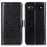For Google Pixel 7a Wallet Stand Phone Leather Case Crazy Horse Texture Smartphone Cover - Black - 1