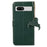 For Google Pixel 7a Genuine Cow Leather Litchi Texture RFID Blocking Wallet Stand Case - Green - 7