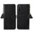 Anti-Scratch Phone Cover for Sony Xperia 1 V Genuine Cow Leather Litchi Texture RFID Blocking Stand Wallet Case - Black - 1