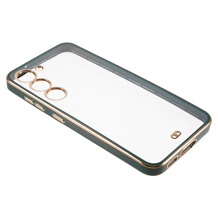 For Samsung Galaxy S22 5G Electroplating Phone Case Dual Color Anti-drop TPU Cover - Green - 4