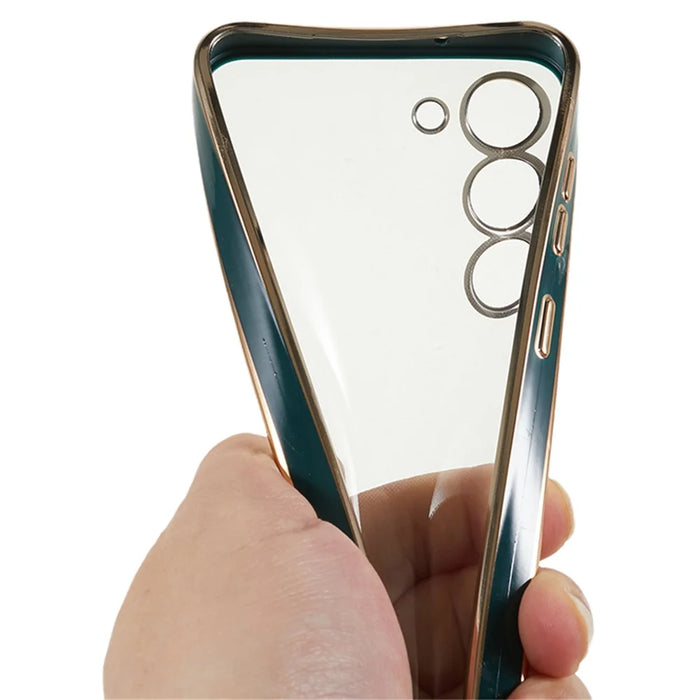 For Samsung Galaxy S23+ Soft TPU Electroplating Phone Case Dual Color Smartphone Cover - Green - 7