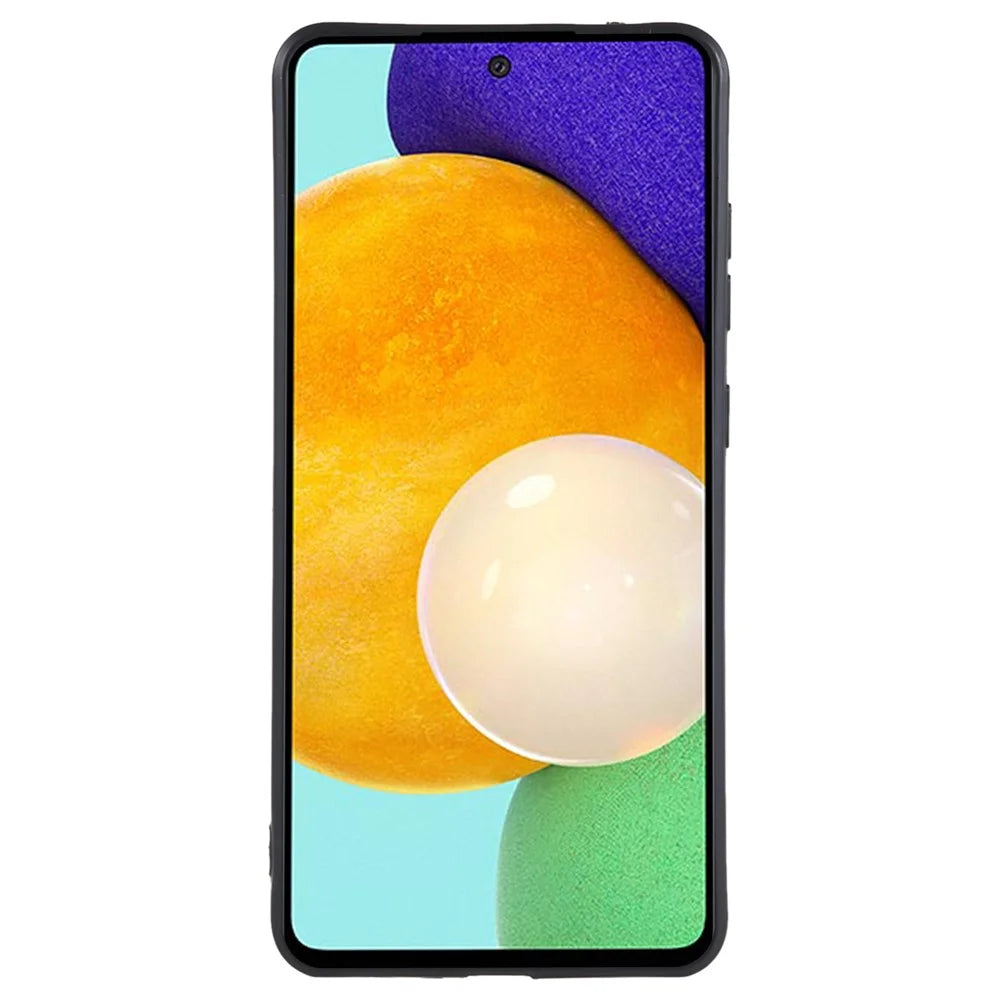 For Samsung Galaxy A52 5G Straight Edge TPU Phone Case Lens Precise Cutout Anti-drop Cover - Black - 2