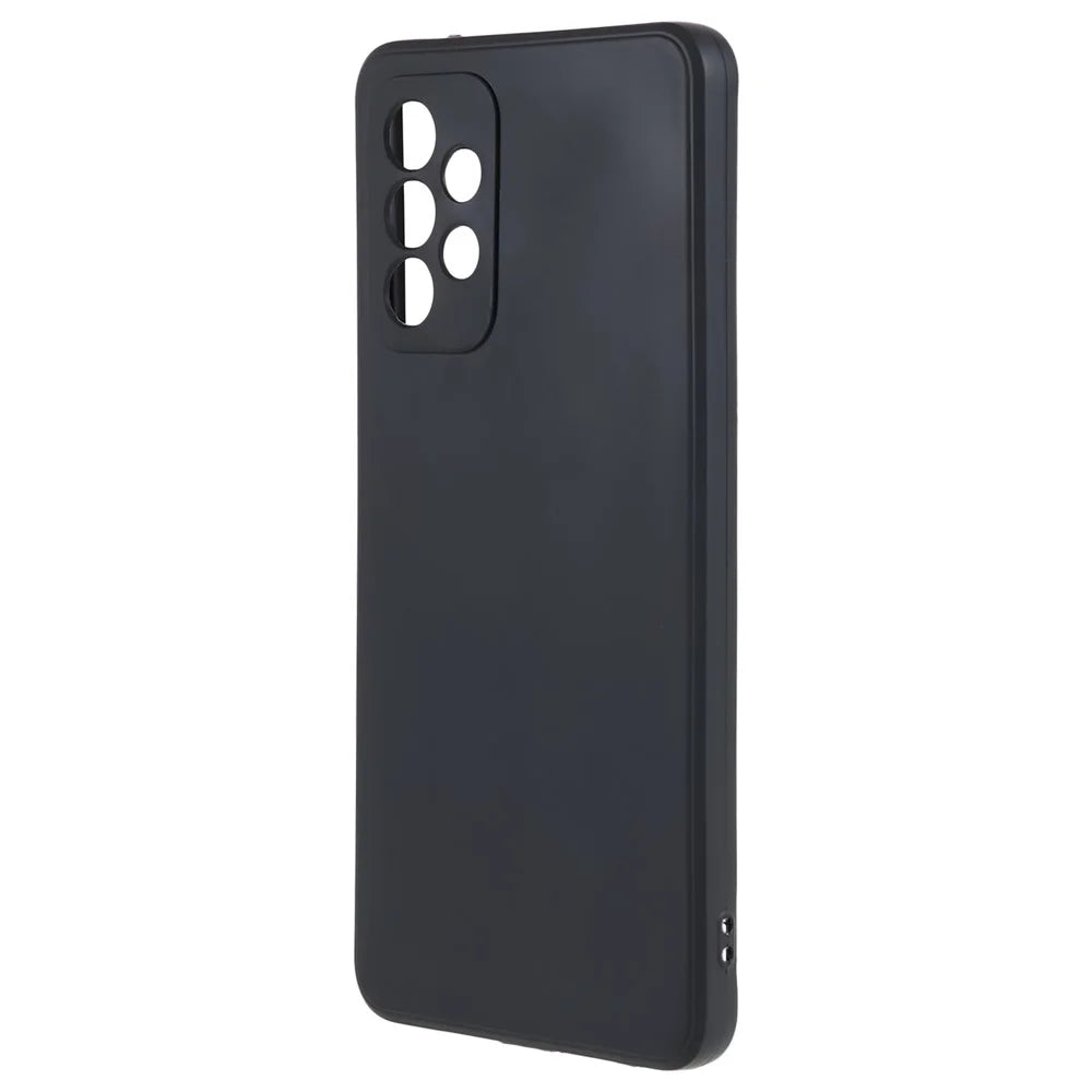 For Samsung Galaxy A52 5G Straight Edge TPU Phone Case Lens Precise Cutout Anti-drop Cover - Black - 3