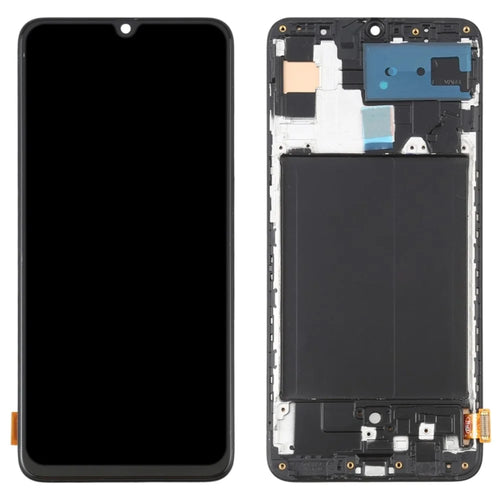 For Samsung Galaxy A70 A705 Grade C 6.7" OLED Screen and Digitizer Assembly + Frame (without Logo) - Black - 1