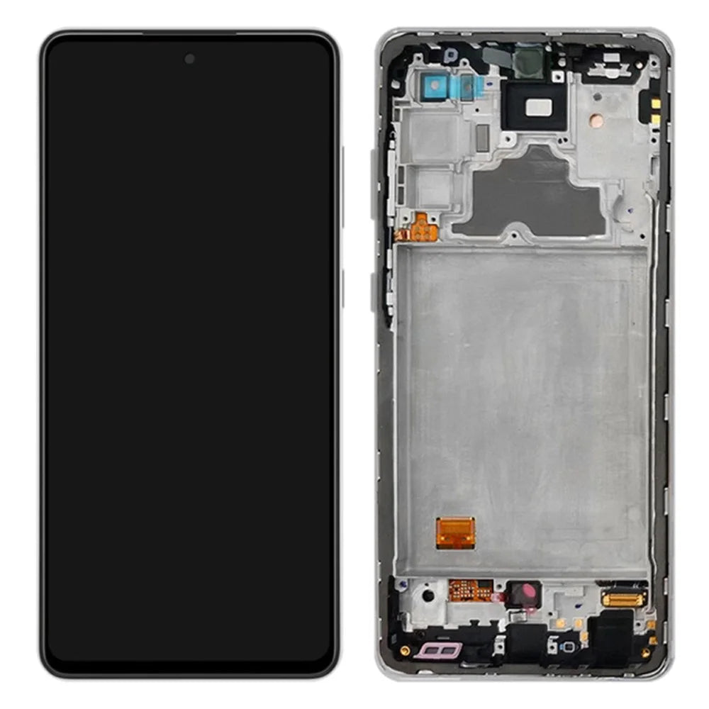For Samsung Galaxy A72 4G A725 Grade C 6.7" OLED Screen and Digitizer Assembly + Frame (without Logo) - Black - 1