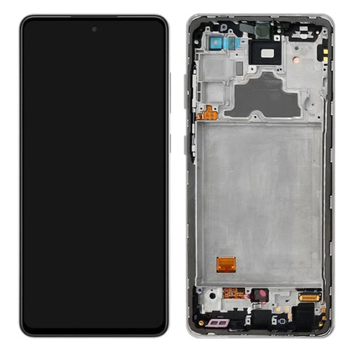 For Samsung Galaxy A72 4G A725 Grade C 6.7" OLED Screen and Digitizer Assembly + Frame (without Logo) - Black - 1