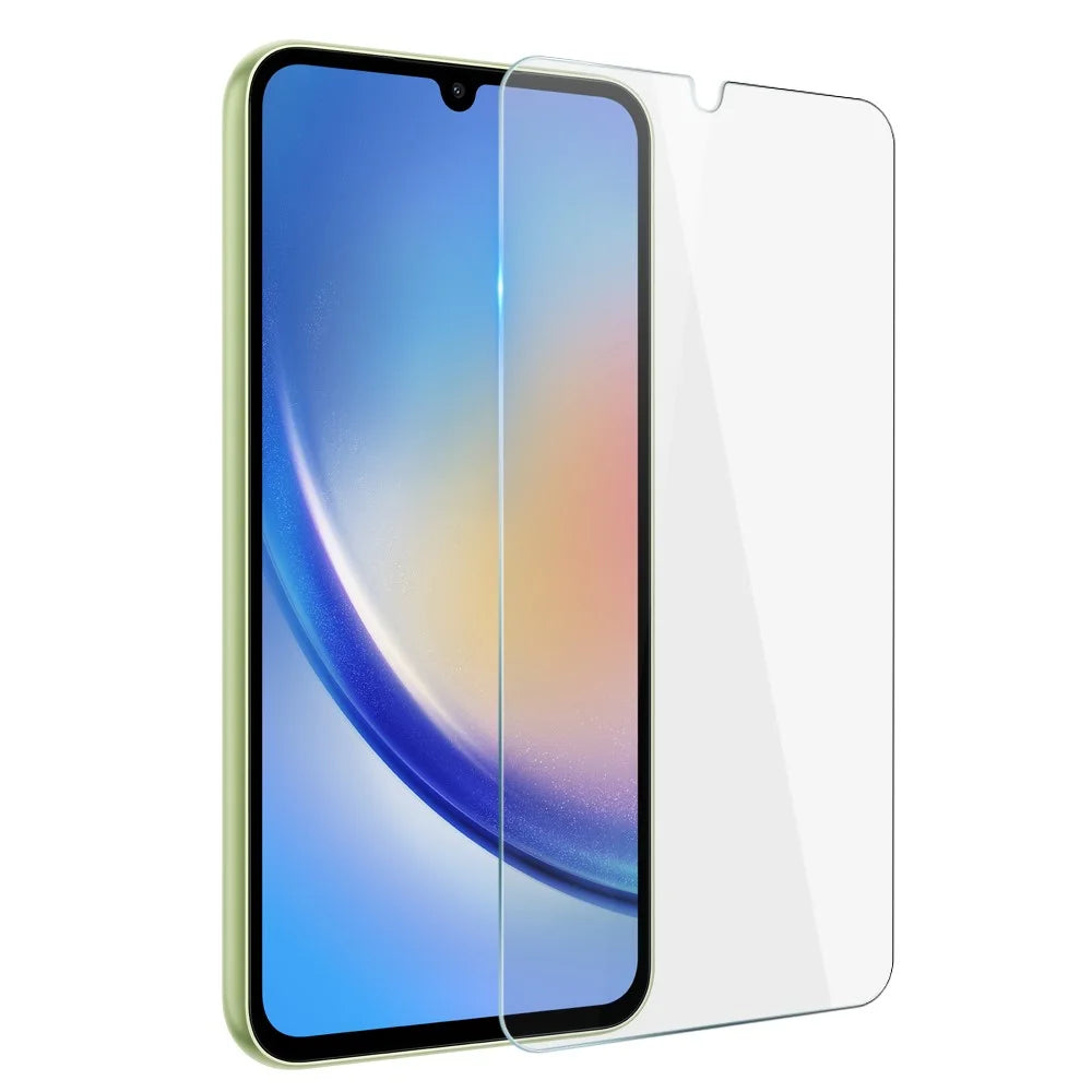 NORTHJO For Samsung Galaxy A34 5G Clear Soft TPU Phone Cover Shell with Tempered Glass Film - Transparent - 3