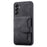 For Samsung Galaxy A54 5G RFID Blocking Phone Case Leather Coated TPU Cover with Wallet Kickstand - Black - 5