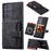 For Samsung Galaxy S22 Ultra 5G RFID Blocking Wallet Phone Cover Kickstand Leather Coated TPU Case - Black - 1