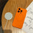 For iPhone 14 Pro Liquid Silicone Phone Case Compatible with MagSafe, Tempered Glass Lens Protector Cover - Orange - 4
