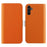 Litchi Texture Wallet Phone Cover for Samsung Galaxy A54 5G , Candy Color PU Leather Stand Case - Orange - 1
