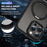 For iPhone 14 Pro Magnetic Phone Case Compatible with MagSafe PC+TPU Ring Kickstand Protective Cover - Black - 2