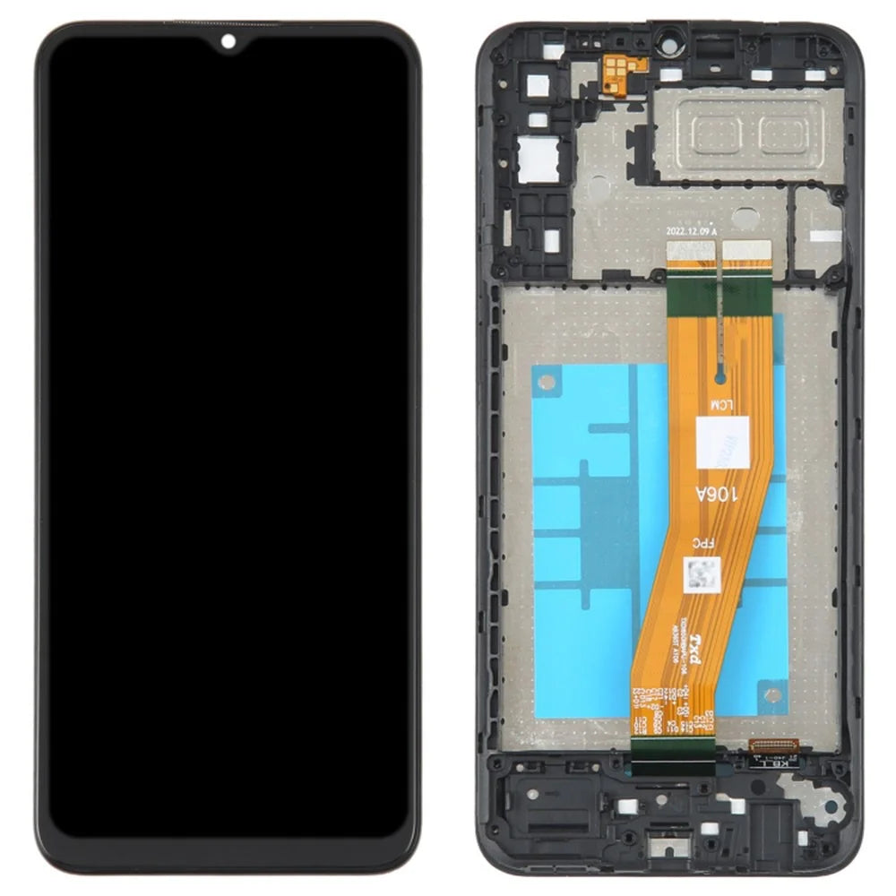For Samsung Galaxy A04e 4G A042 Grade B LCD Screen and Digitizer Assembly + Frame Part (without Logo) - 1