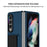 Protective Case for Samsung Galaxy Z Fold3 5G Hard PC Case Anti-Scratch Phone Cover with Kickstand - Blue - 3