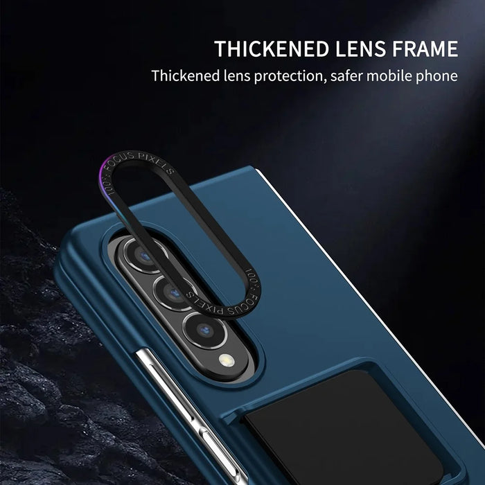 Protective Case for Samsung Galaxy Z Fold3 5G Hard PC Case Anti-Scratch Phone Cover with Kickstand - Blue - 5