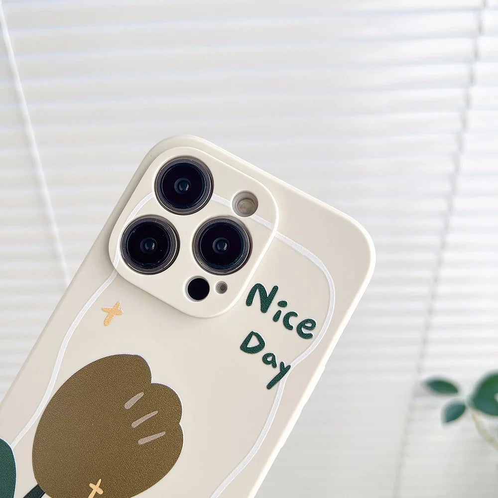 For iPhone 13 Pro Max 6.7 inch Precise Cutout Phone Case Stylish Pattern TPU Drop-proof Cover - Tulip - 3
