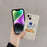 For iPhone 14 Plus Precise Cutout Anti-drop Phone Case Moon Astronaut Pattern TPU Back Cover - Black - 6